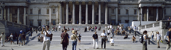 refurbished steps at trafalgar square